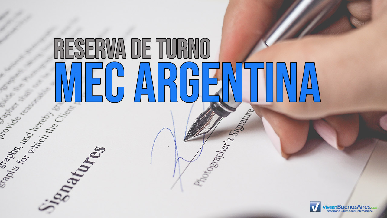 Reserva de turno MEC Argentino documentos